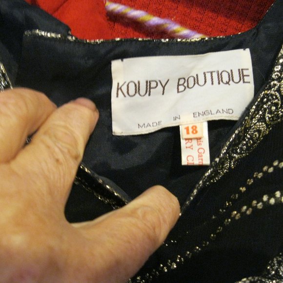 1960's formal gold thread evening dress - Picture 7 of 9